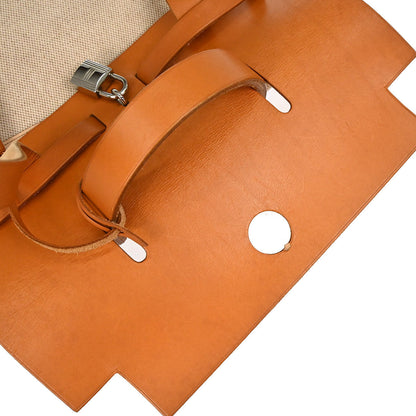 Hermes Natural Toile H Herbag a Dos 2 in 1 Backpack
