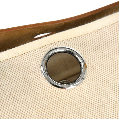 Hermes Natural Toile H Herbag a Dos 2 in 1 Backpack