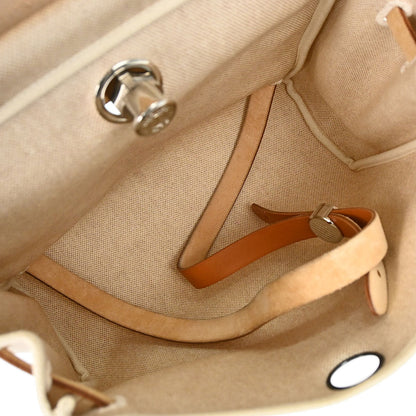 Hermes Natural Toile H Herbag a Dos 2 in 1 Backpack