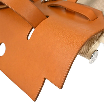 Hermes Natural Toile H Herbag a Dos 2 in 1 Backpack
