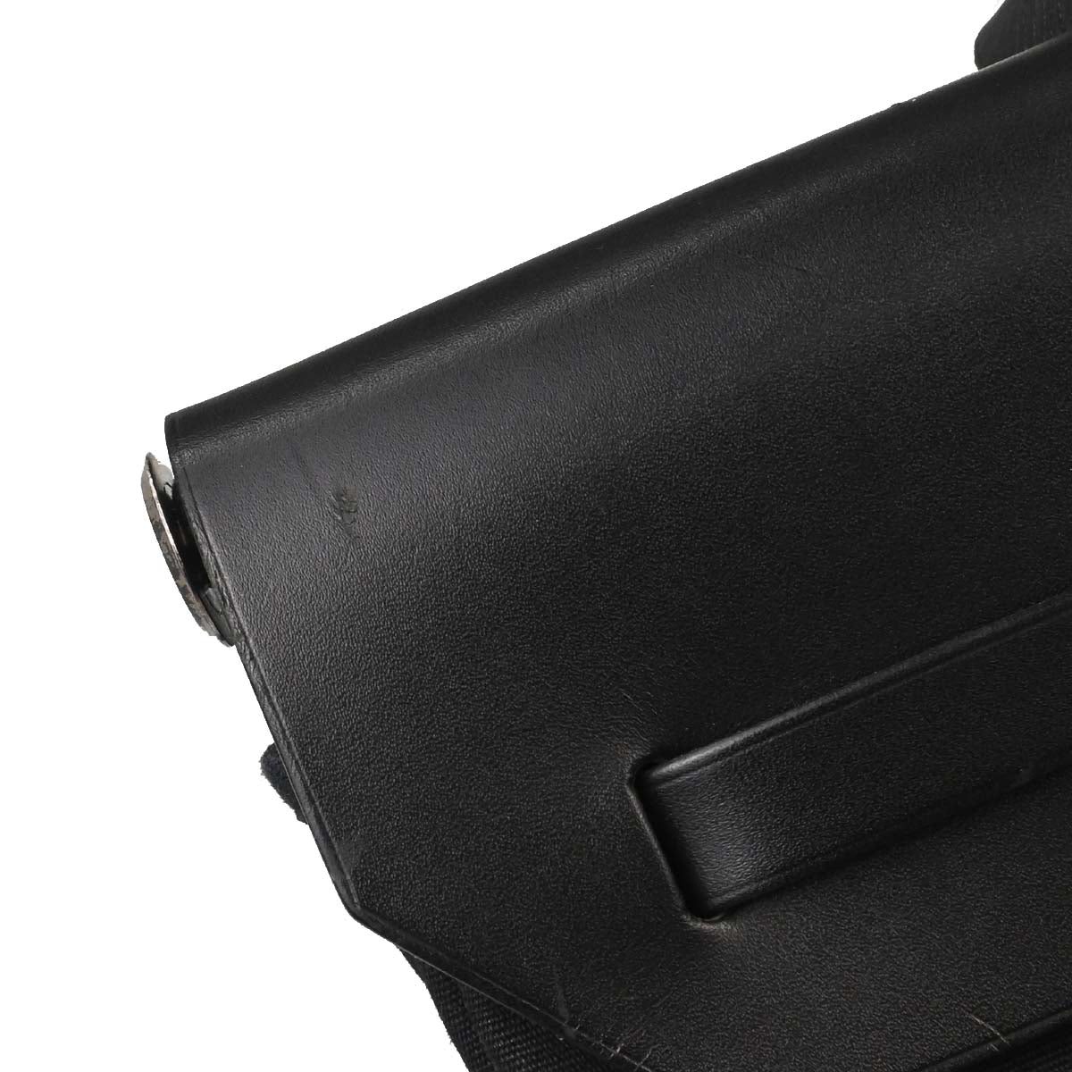 Hermes Black Toile Officier Herbag MM 2way Shoulder Handbag