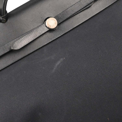 Hermes Black Toile Officier Herbag MM 2way Shoulder Handbag