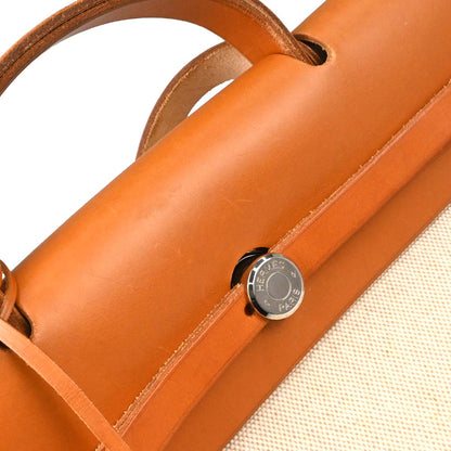 Hermes Natural Toile H Herbag MM 2way Shoulder Handbag