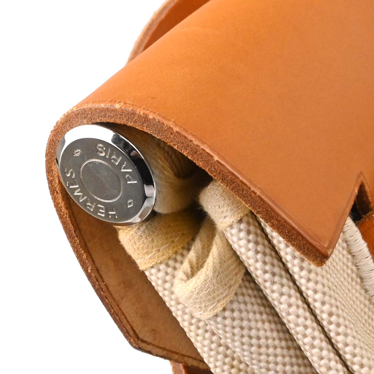 Hermes Natural Toile H Herbag MM 2way Shoulder Handbag