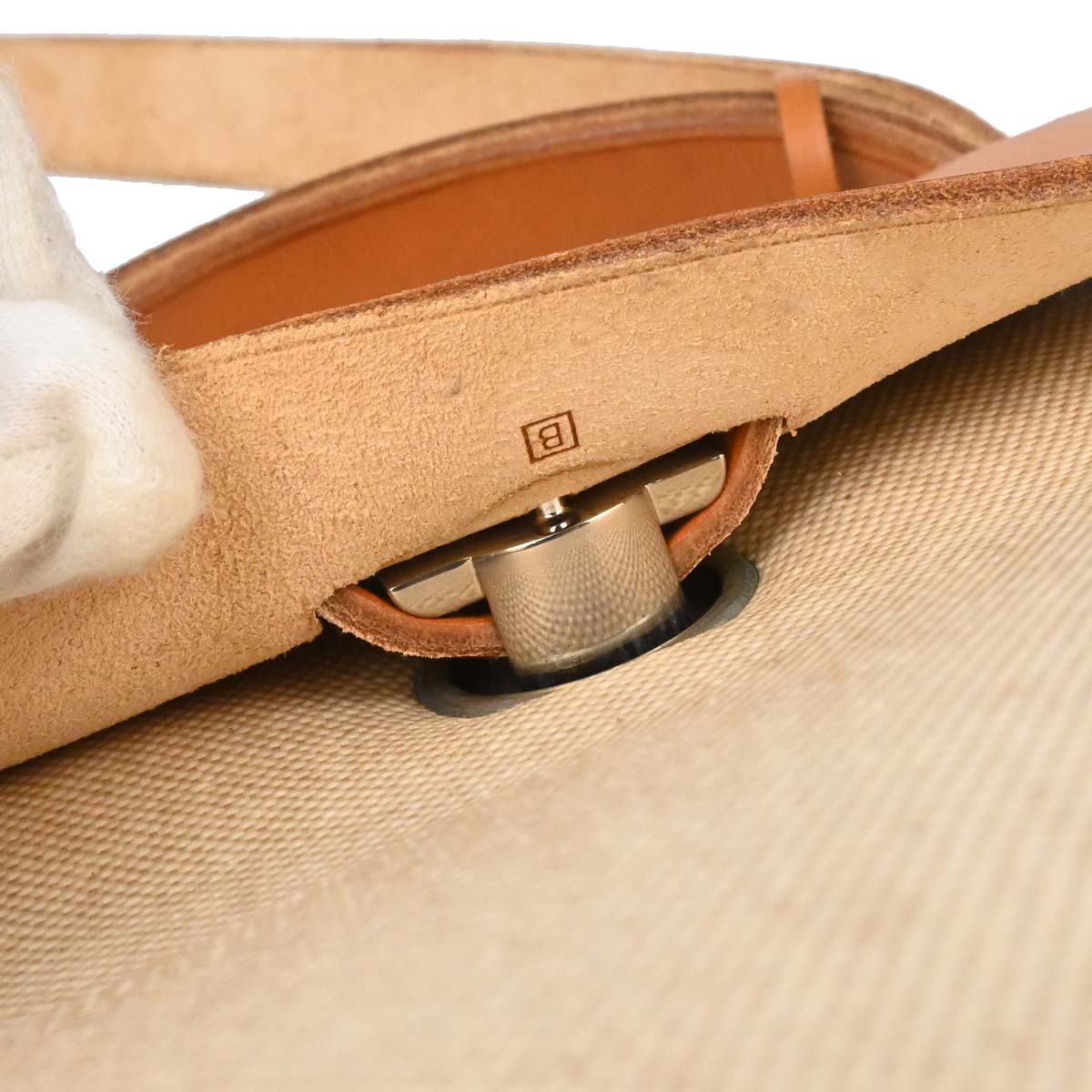 Hermes Natural Toile H Herbag MM 2way Shoulder Handbag