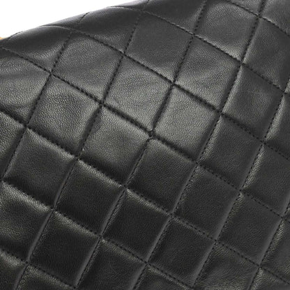 Chanel Black Lambskin Classic Square Flap Shoulder Bag 20