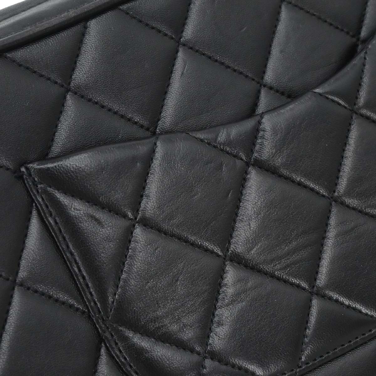 Chanel 1996-1997 Black Lambskin Camera Bag Medium