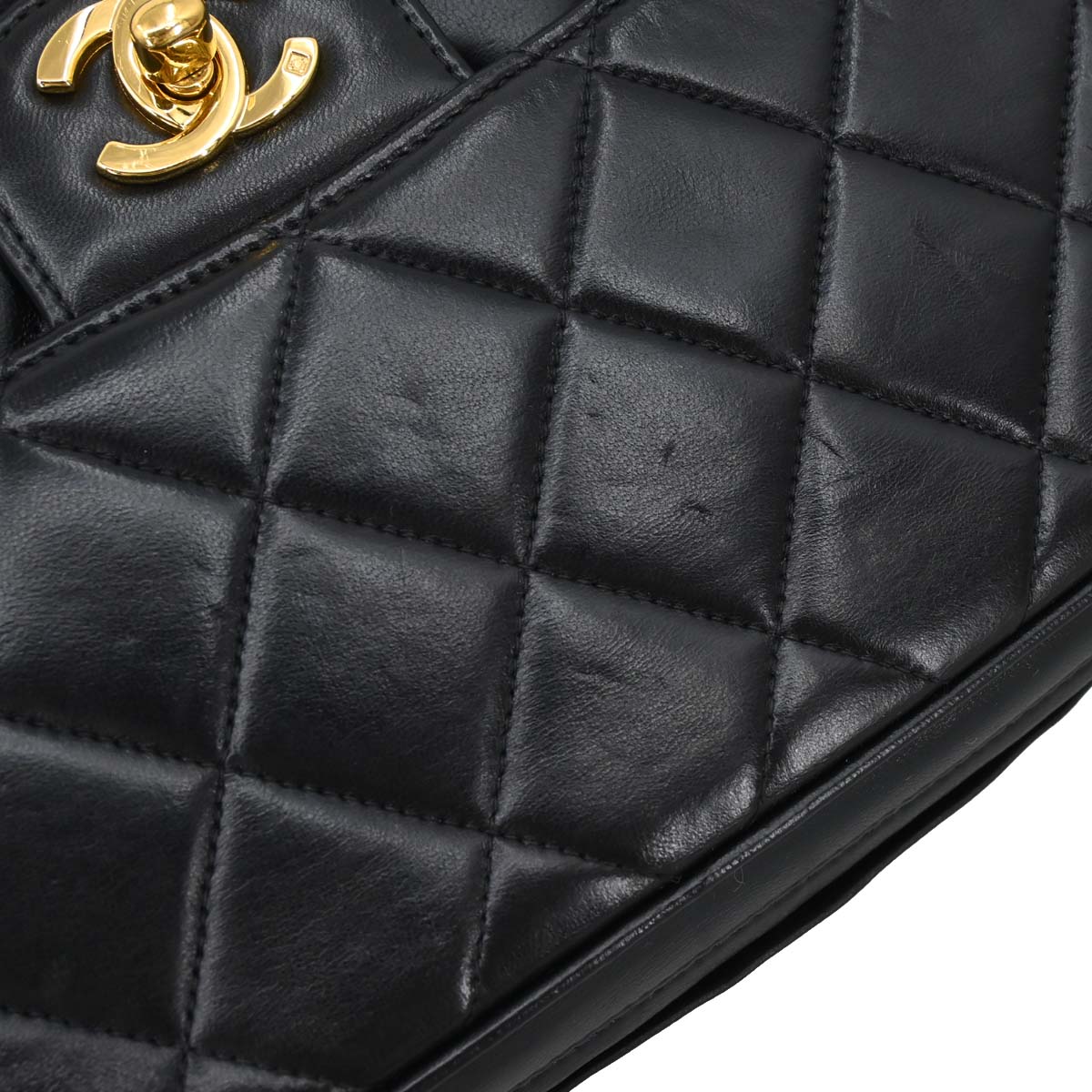 Chanel 1996-1997 Black Lambskin Camera Bag Medium