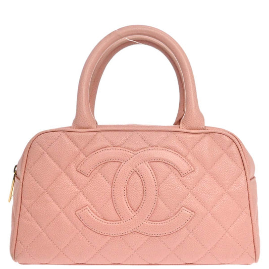 Chanel Pink Caviar Skin Bowling Bag 27