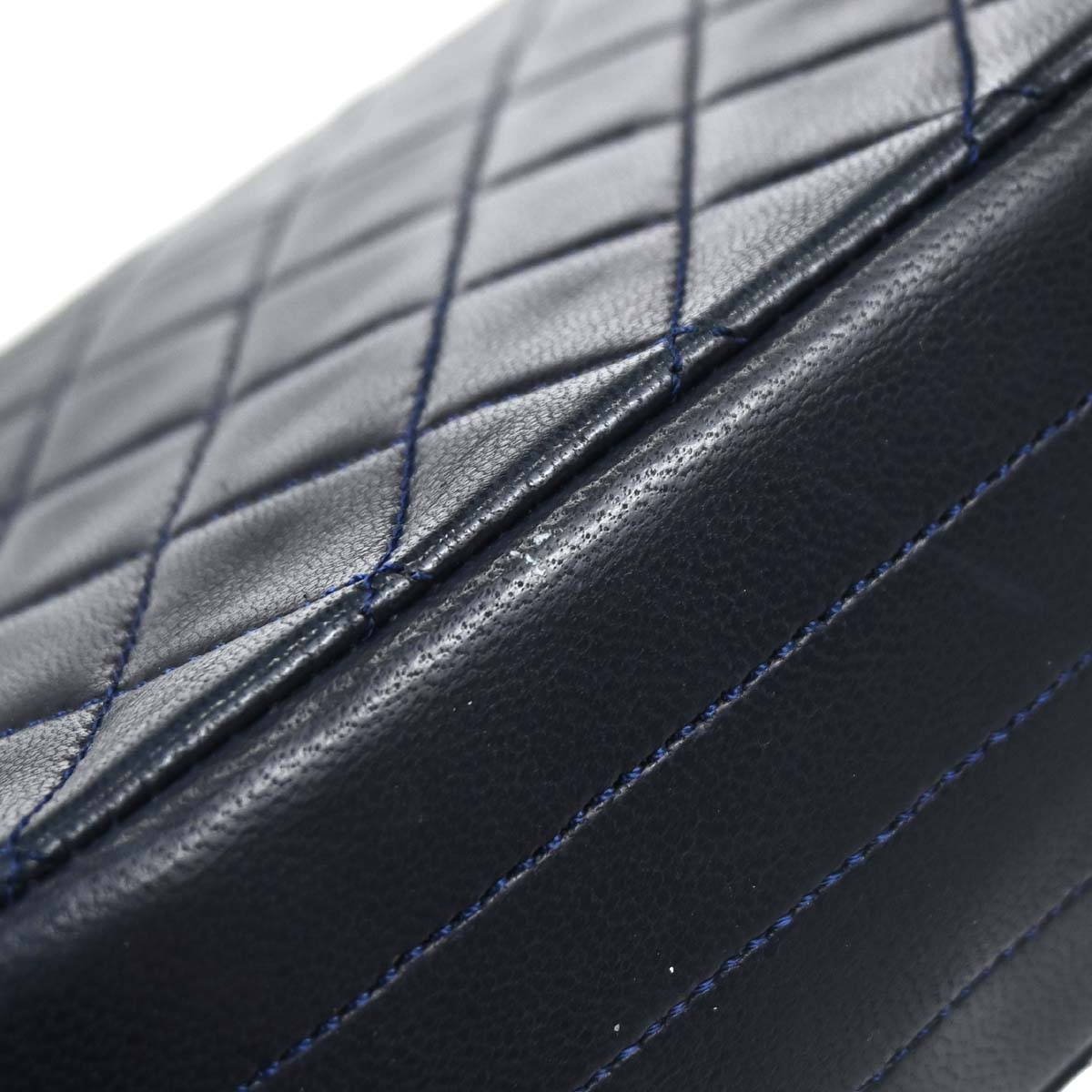 Chanel 1986-1988 Navy Lambskin Shoulder Bag