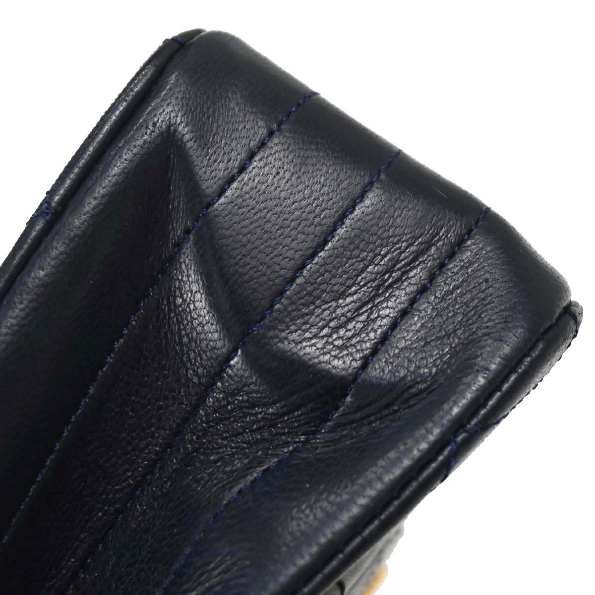 Chanel 1986-1988 Navy Lambskin Shoulder Bag