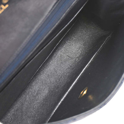 Chanel 1986-1988 Navy Lambskin Shoulder Bag