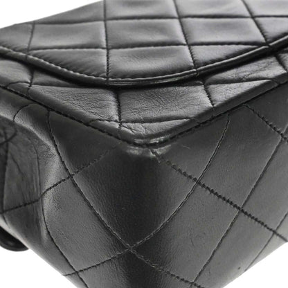 Chanel 1989-1991 Black Lambskin Mini Classic Square Flap Shoulder Bag 17