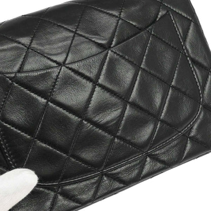 Chanel 1989-1991 Black Lambskin Mini Classic Square Flap Shoulder Bag 17