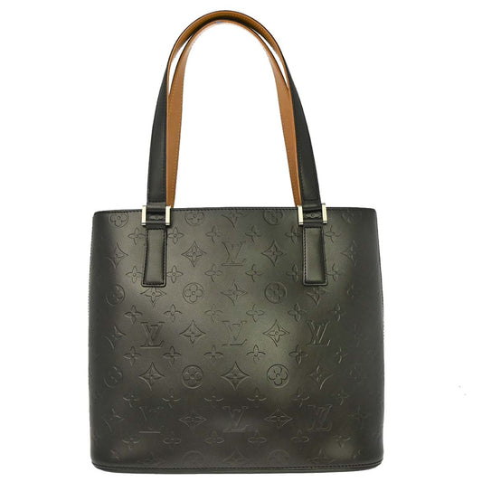 Louis Vuitton Black Monogram Mat Stockton Tote Handbag M55112