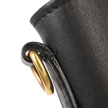 Celine Black Leather Nano Luggage 2way Shoulder Tote Bag
