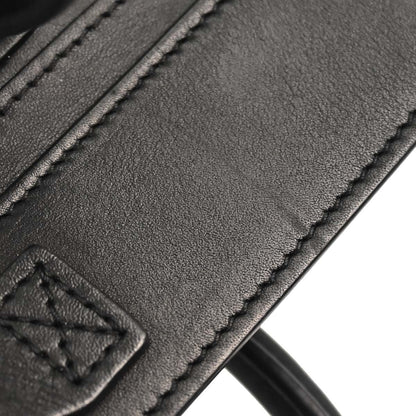Celine Black Leather Nano Luggage 2way Shoulder Tote Bag