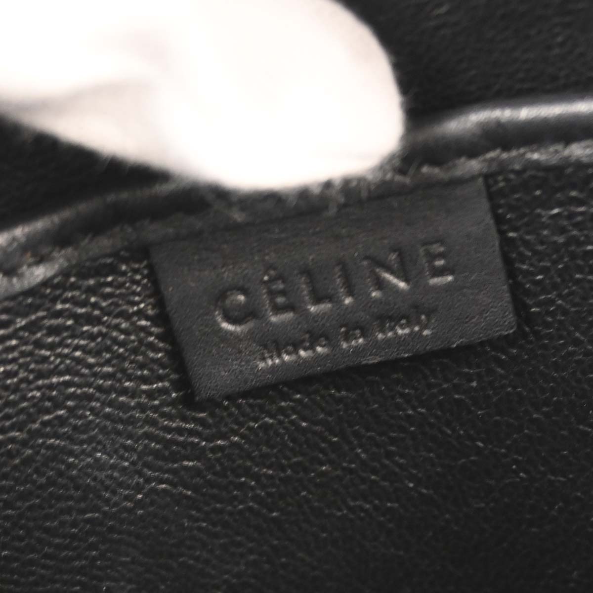 Celine Black Leather Nano Luggage 2way Shoulder Tote Bag