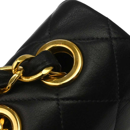 Chanel Black Lambskin Maxi Classic Flap Shoulder Bag