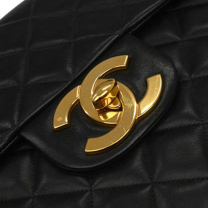 Chanel Black Lambskin Maxi Classic Flap Shoulder Bag