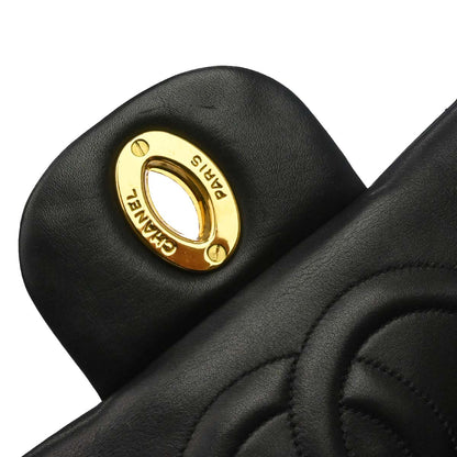 Chanel Black Lambskin Maxi Classic Flap Shoulder Bag
