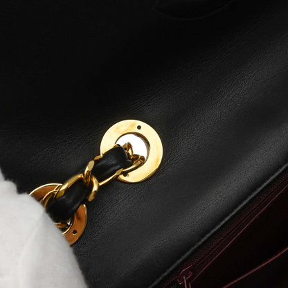 Chanel Black Lambskin Maxi Classic Flap Shoulder Bag