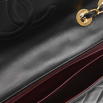 Chanel Black Lambskin Maxi Classic Flap Shoulder Bag