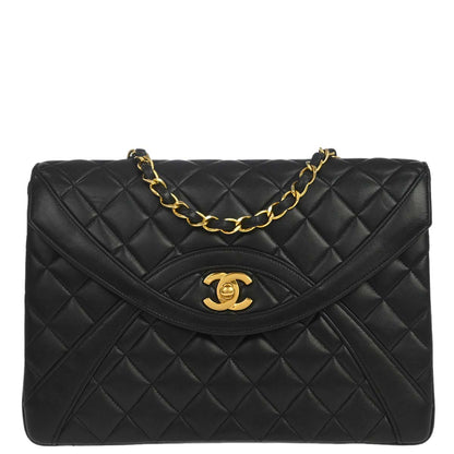 Chanel Black Lambskin Chain Shoulder Bag