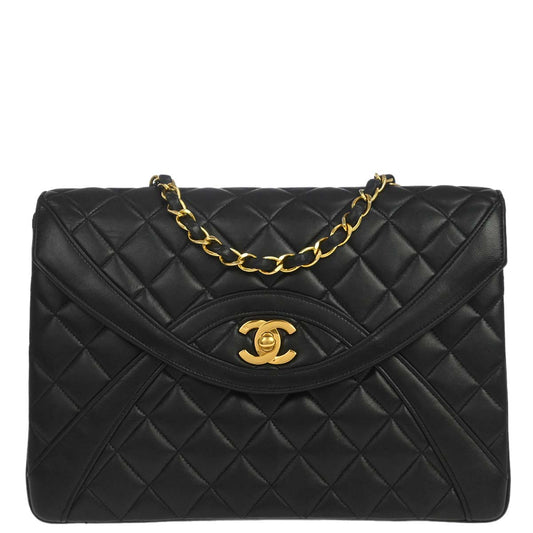 Chanel Black Lambskin Chain Shoulder Bag