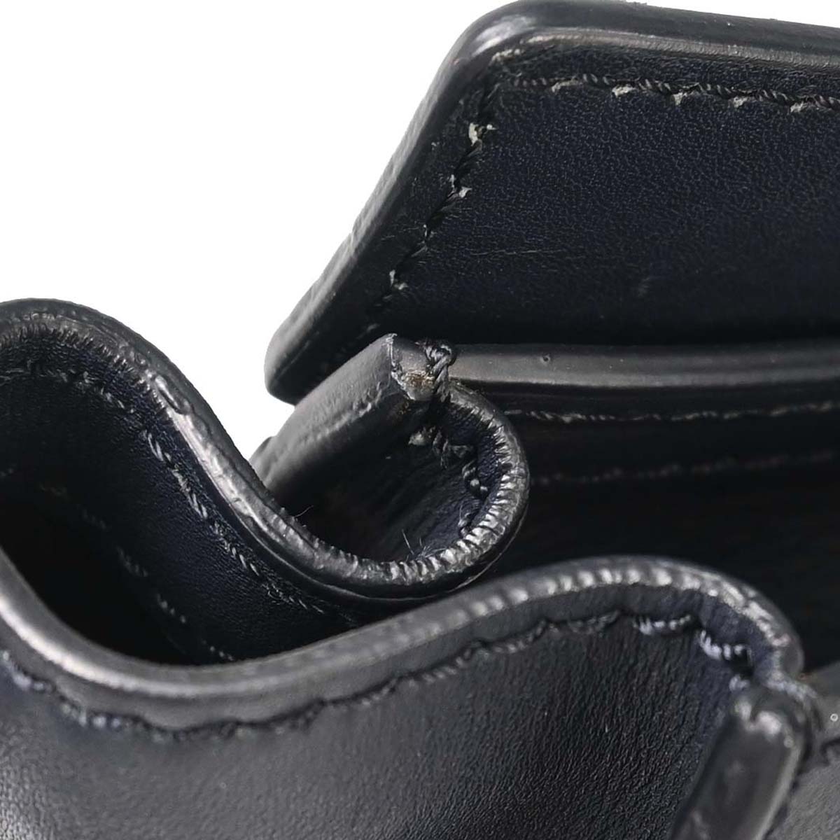 Celine Navy Leather Nano Luggage 2way Shoulder Tote Bag