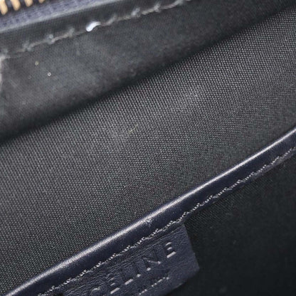 Celine Navy Leather Nano Luggage 2way Shoulder Tote Bag