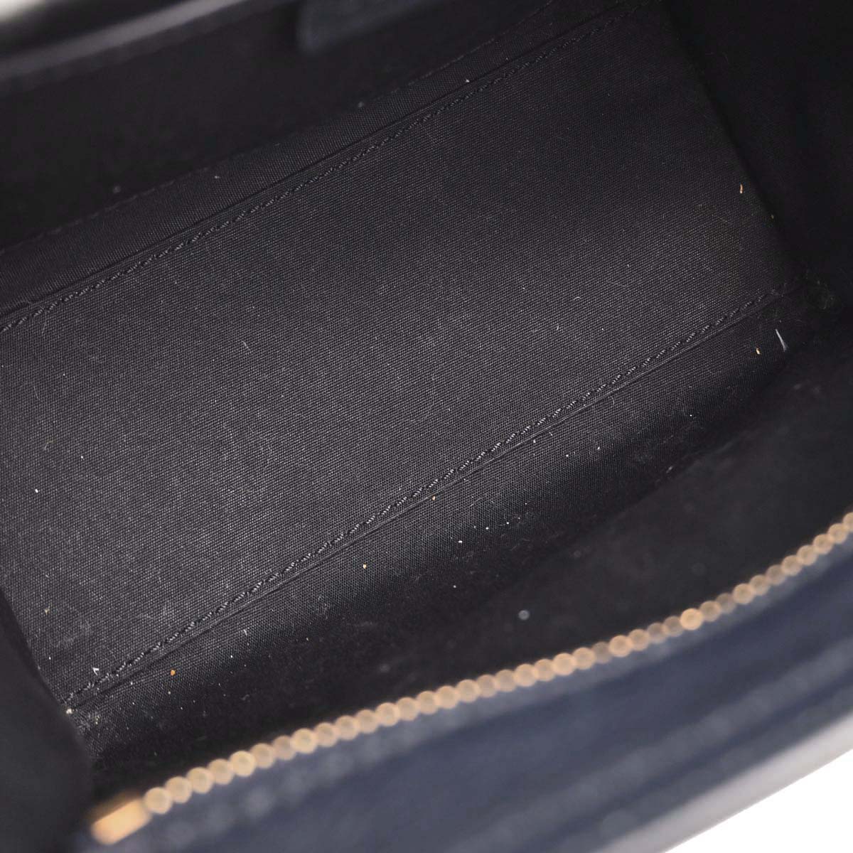 Celine Navy Leather Nano Luggage 2way Shoulder Tote Bag