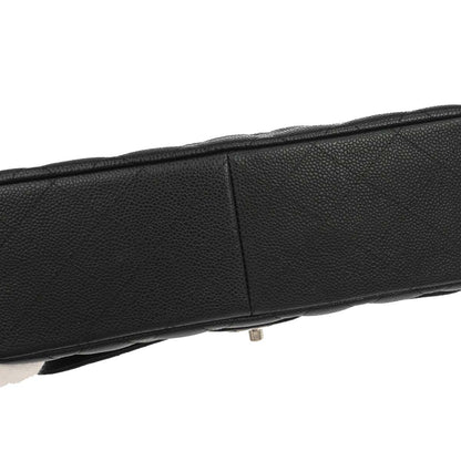 Chanel Black Caviar Skin Jumbo Classic Double Flap Shoulder Bag