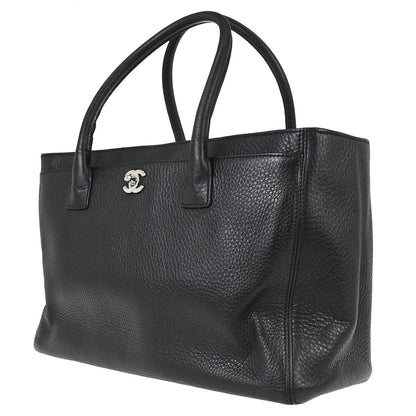 Chanel 2015-2016 Black Deerskin Executive Cerf 2way Shoulder Tote Bag