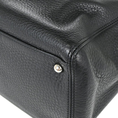 Chanel 2015-2016 Black Deerskin Executive Cerf 2way Shoulder Tote Bag