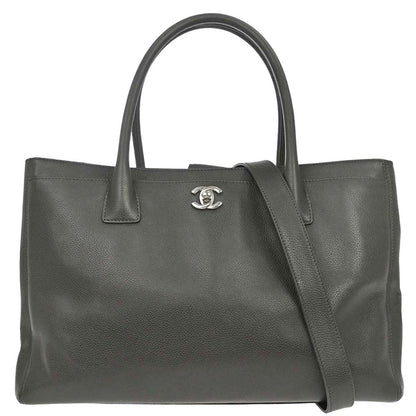 Chanel 2012-2013 Gray Calfskin Executive Cerf 2way Shoulder Tote Bag