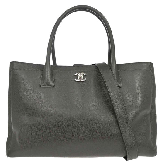 Chanel 2012-2013 Gray Calfskin Executive Cerf 2way Shoulder Tote Bag
