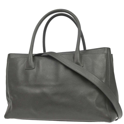 Chanel 2012-2013 Gray Calfskin Executive Cerf 2way Shoulder Tote Bag