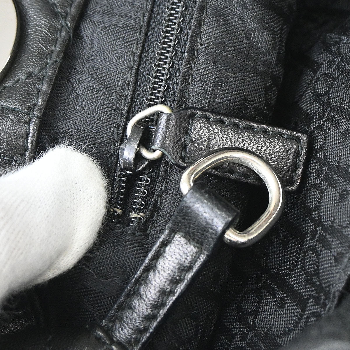 Christian Dior Black Lambskin Lady Dior Cannage Tote Handbag