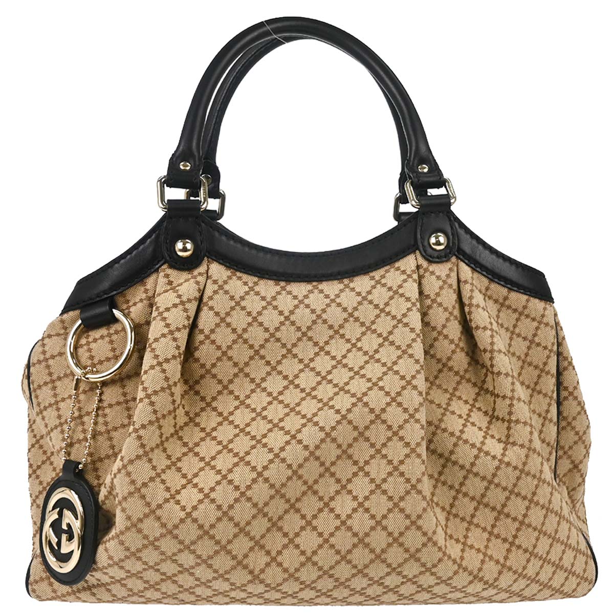 Gucci Beige Canvas Sukey Diamante Tote Handbag