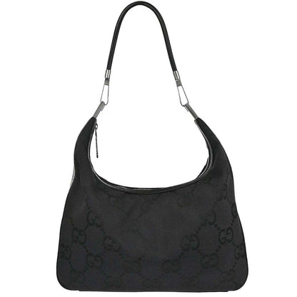 Gucci Black GG Canvas Hobo Bag