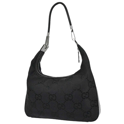 Gucci Black GG Canvas Hobo Bag