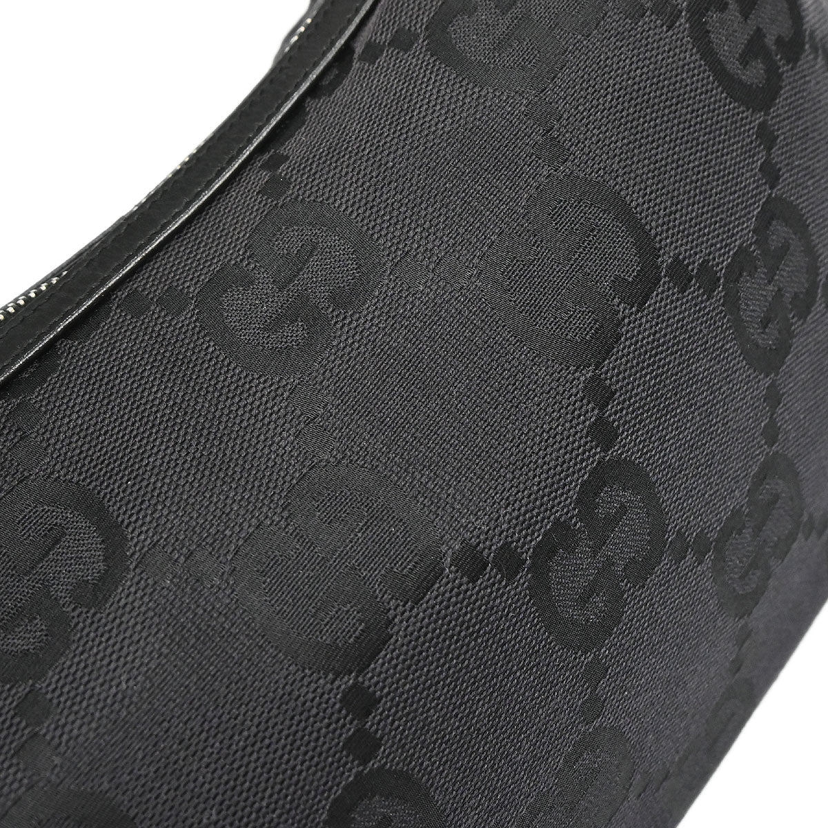 Gucci Black GG Canvas Hobo Bag