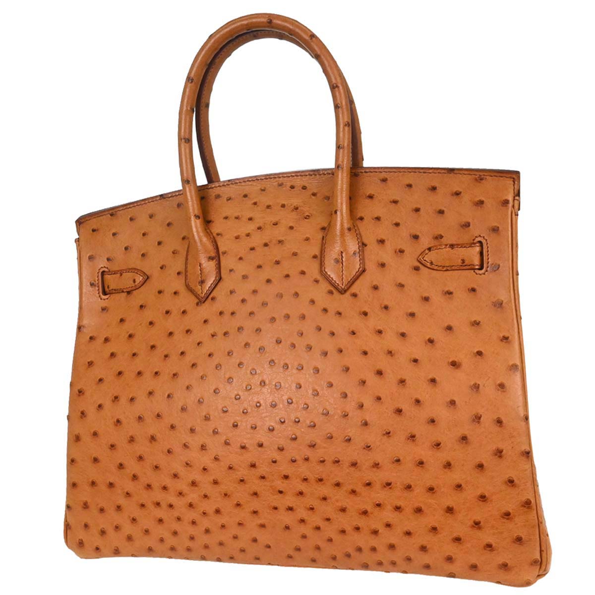 Hermes *Chestnut Ostrich Birkin 35 Handbag