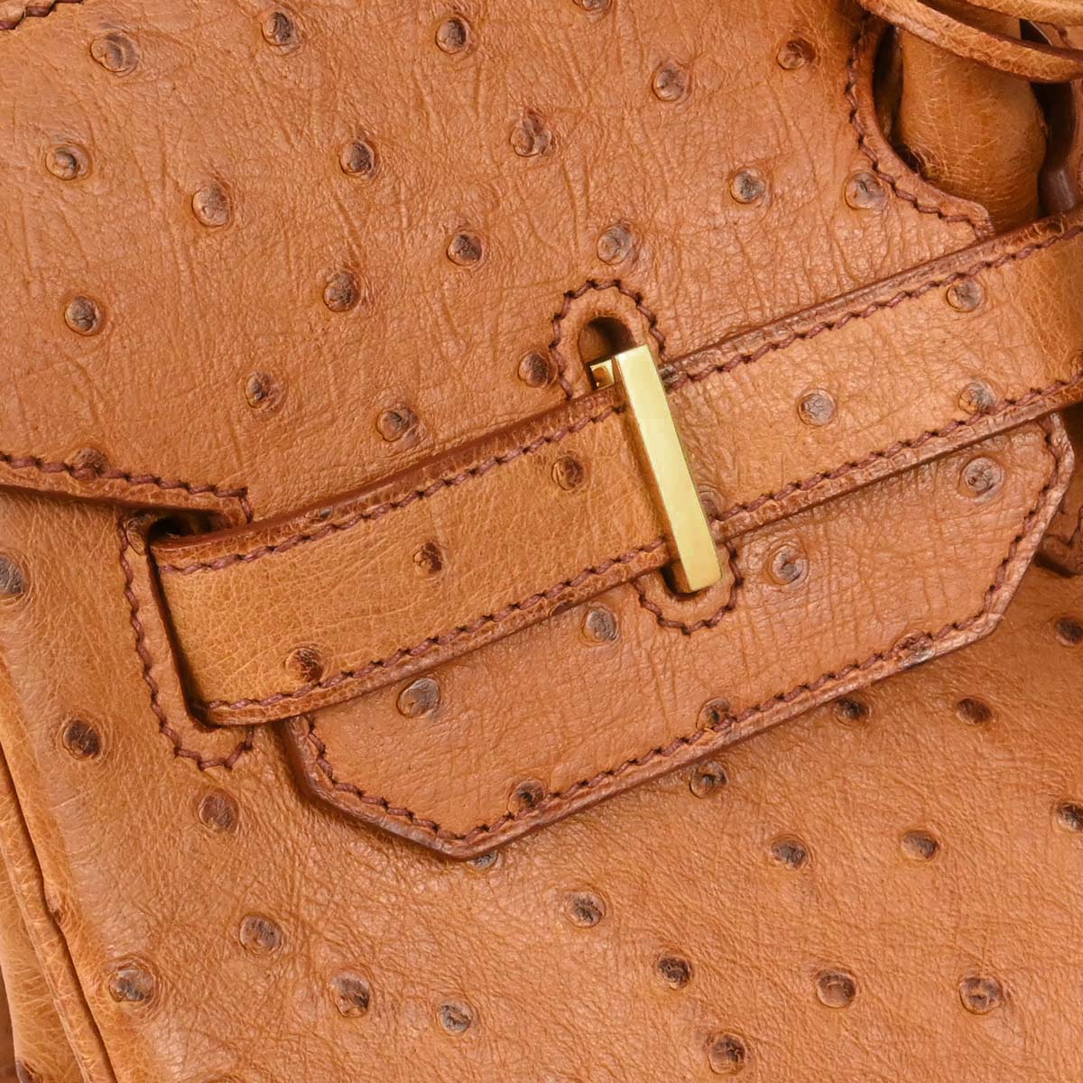 Hermes *Chestnut Ostrich Birkin 35 Handbag