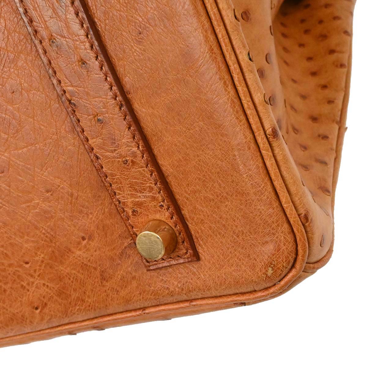 Hermes *Chestnut Ostrich Birkin 35 Handbag