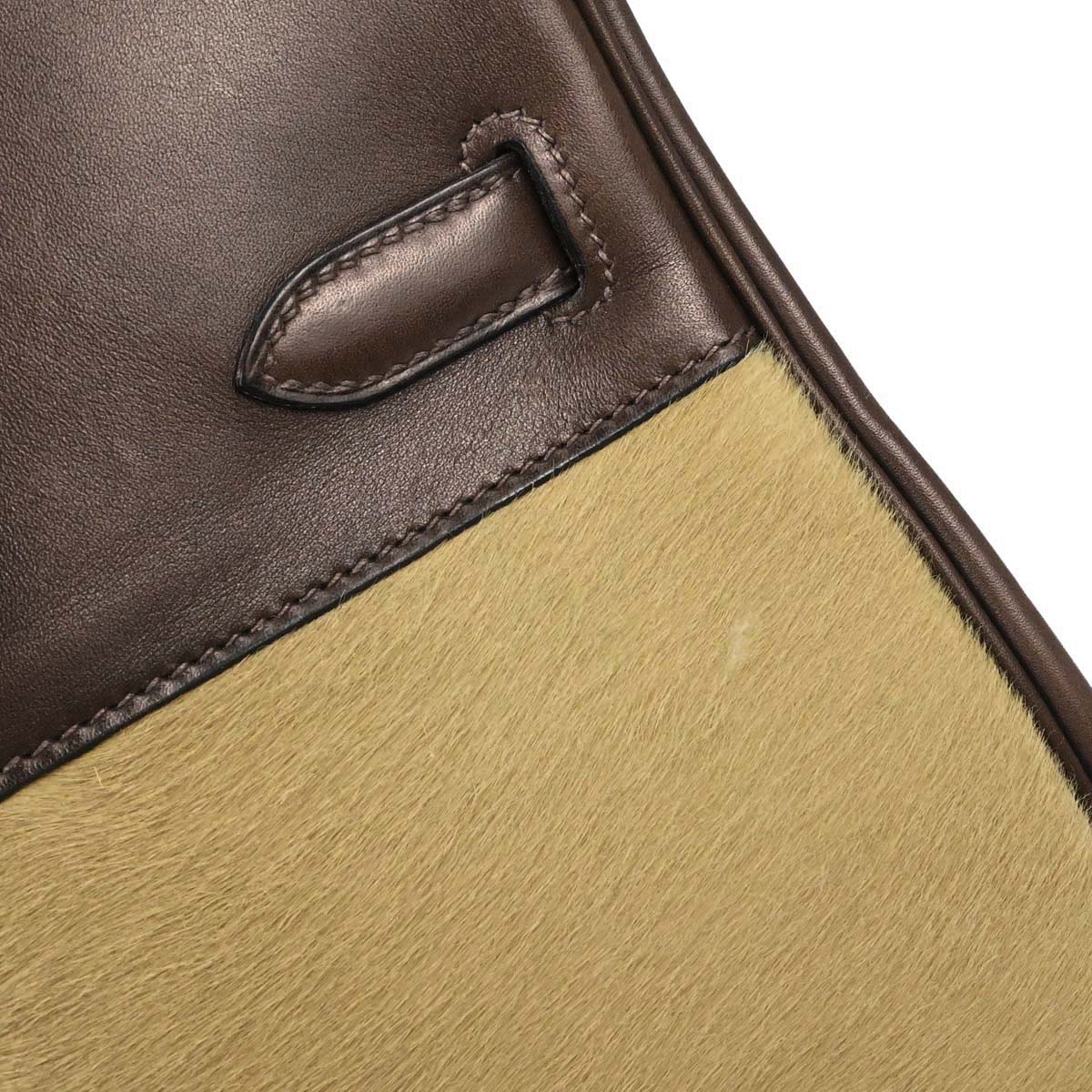 Hermes Ebene Evercalf Veau Troika Haut a Courroies 32 Handbag