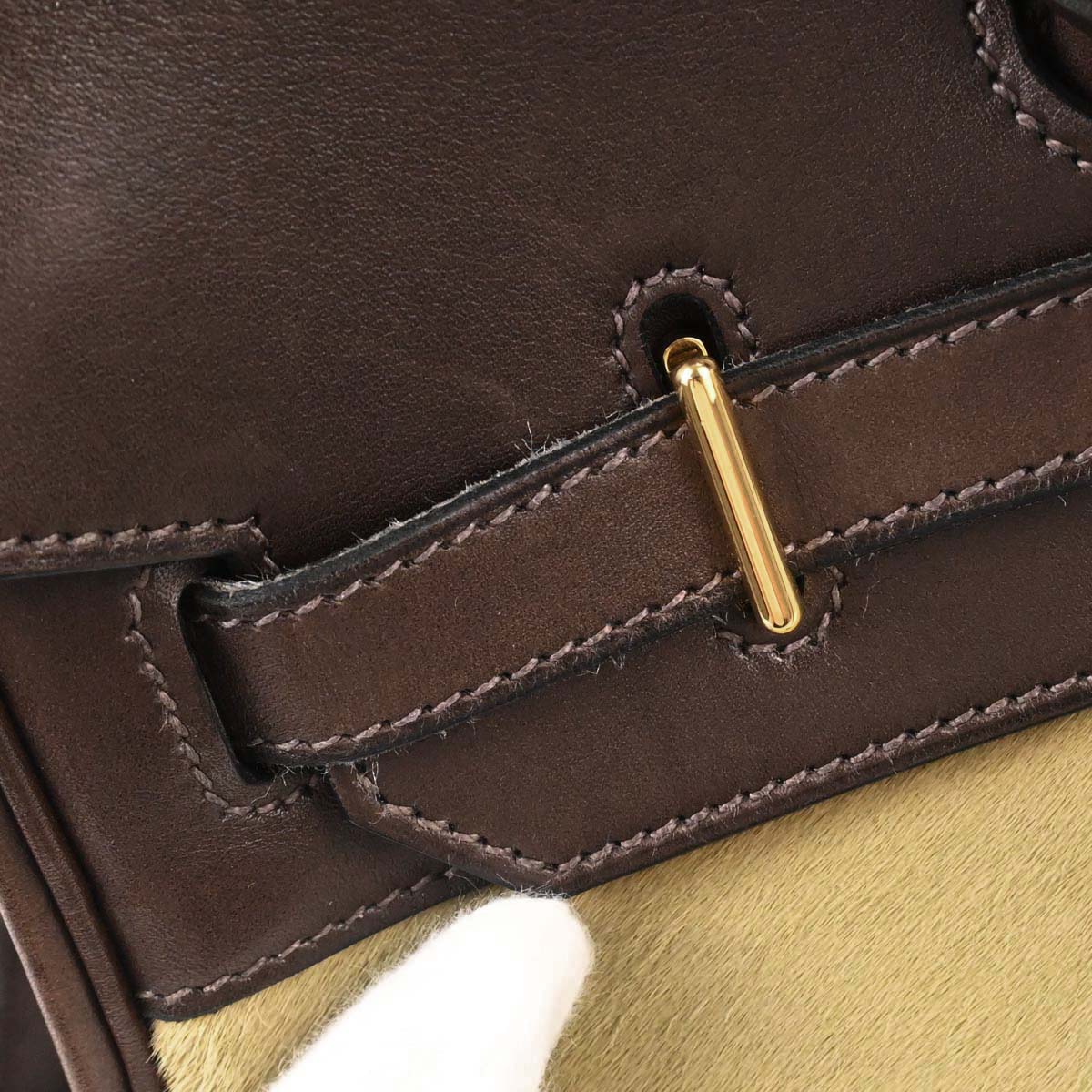 Hermes Ebene Evercalf Veau Troika Haut a Courroies 32 Handbag