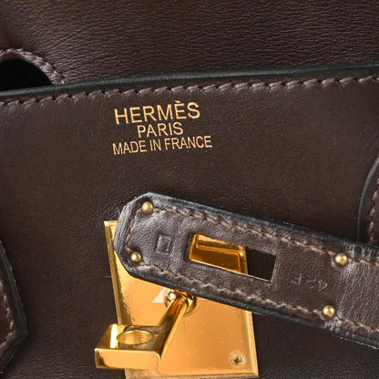 Hermes Ebene Evercalf Veau Troika Haut a Courroies 32 Handbag