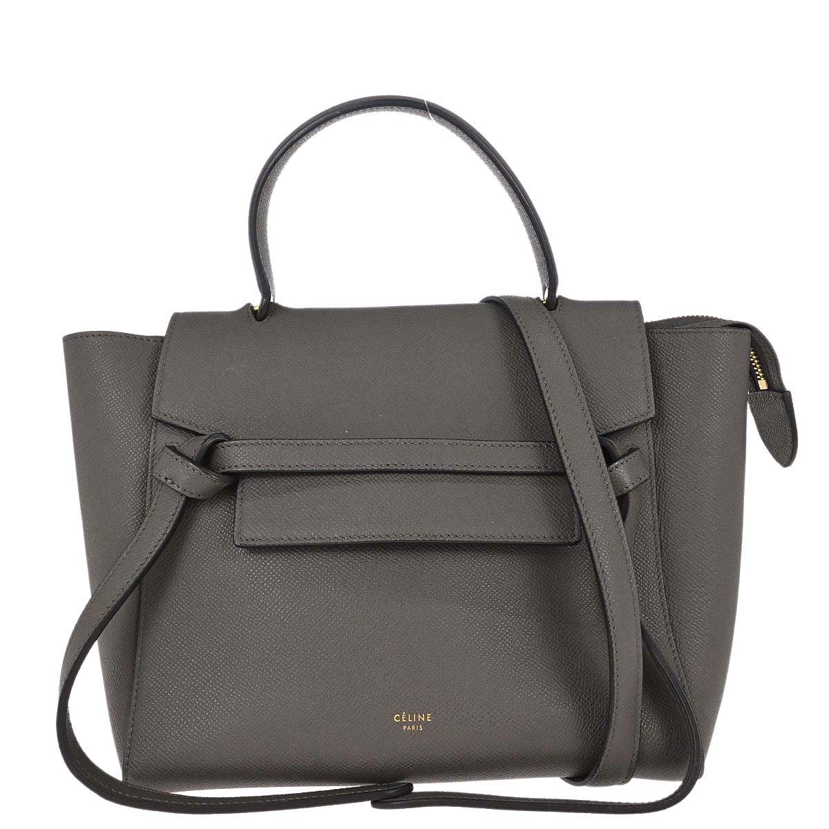 Celine Gray Belt Bag 2way Shoulder Handbag